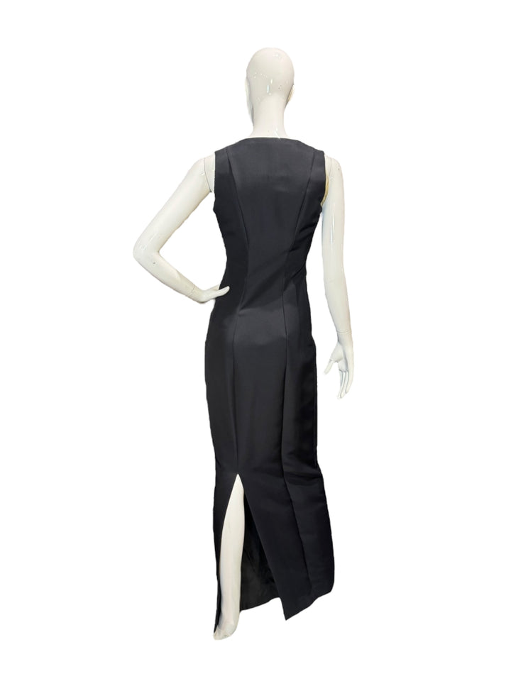 Gucci Fall/Winter 1999 Black Silk V-Neck Gown with Sculptural Cutout Detail, Apparel & Accessories, Gucci by Tom Ford, RERACKED