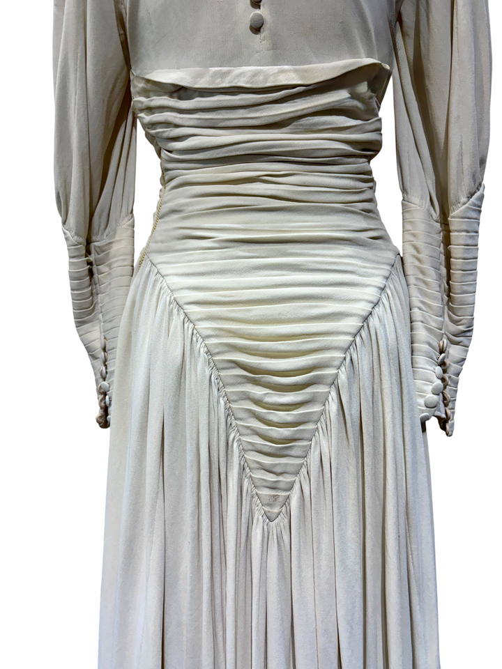 Jeanne Lanvin Haute Couture "Sodom and Gomorrah" Gown, Occupied Paris, c. 1943–44 — Documented New York Times 1944, Illustrated by Christian Bérard