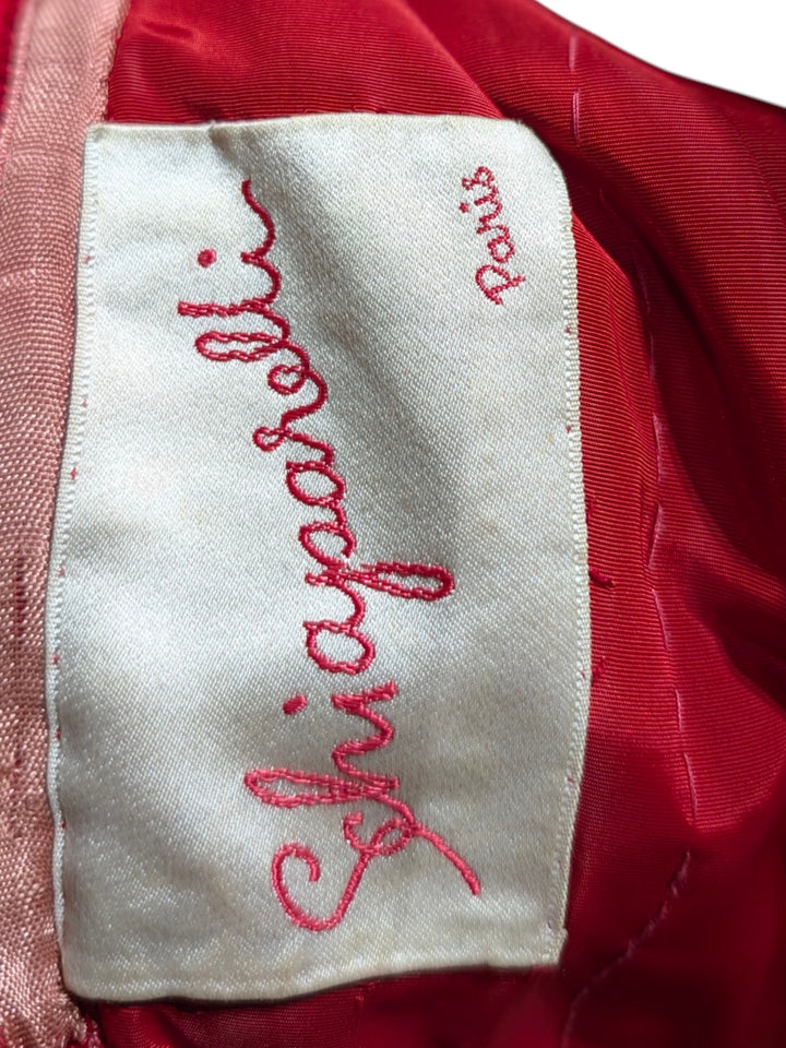 Elsa Schiaparelli 1950s ruched haute couture cocktail dress *RARE*