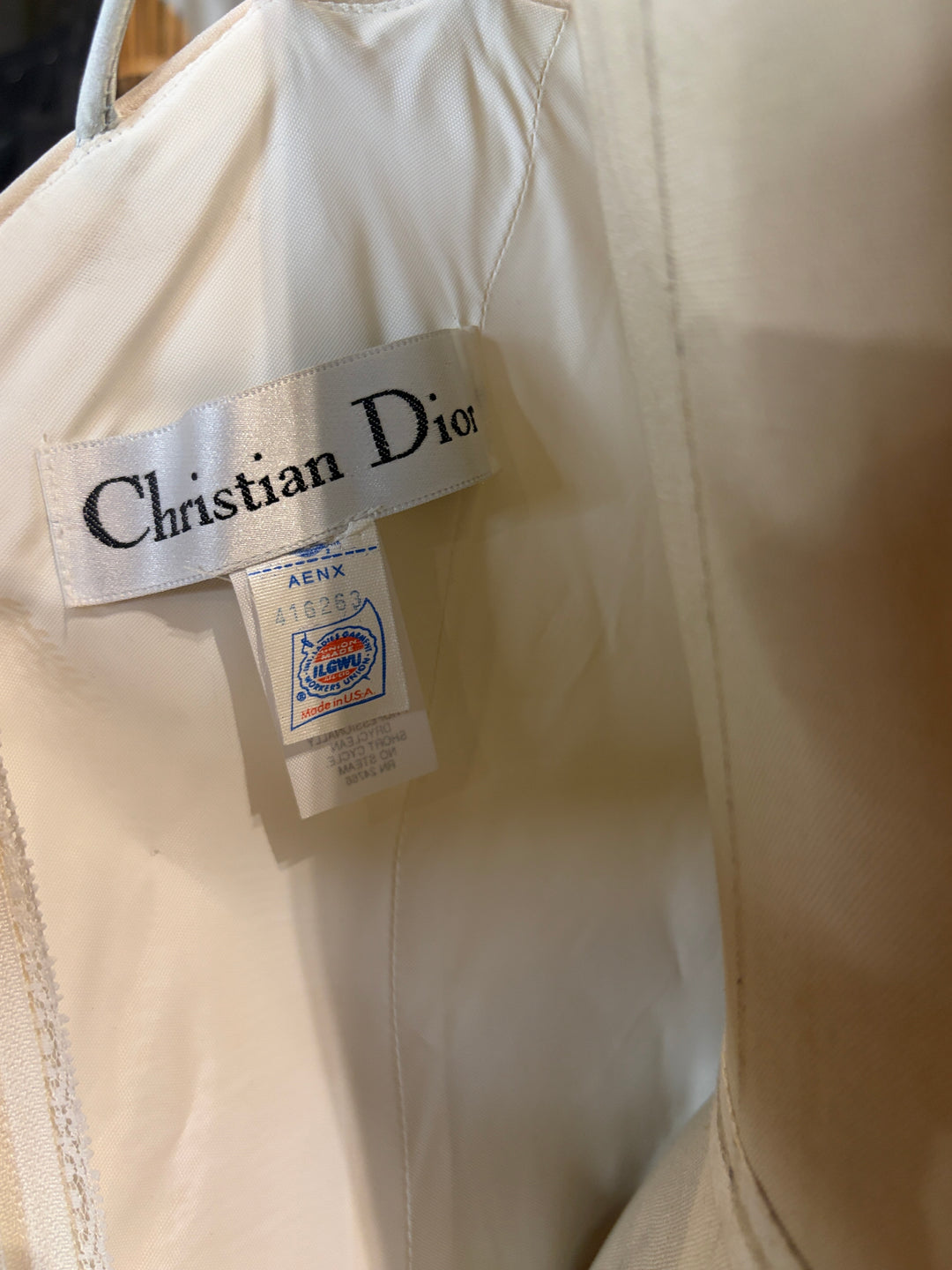 Christian Dior Ferré Era Ivory Silk Wedding Dress Ballgown, c. 1992
