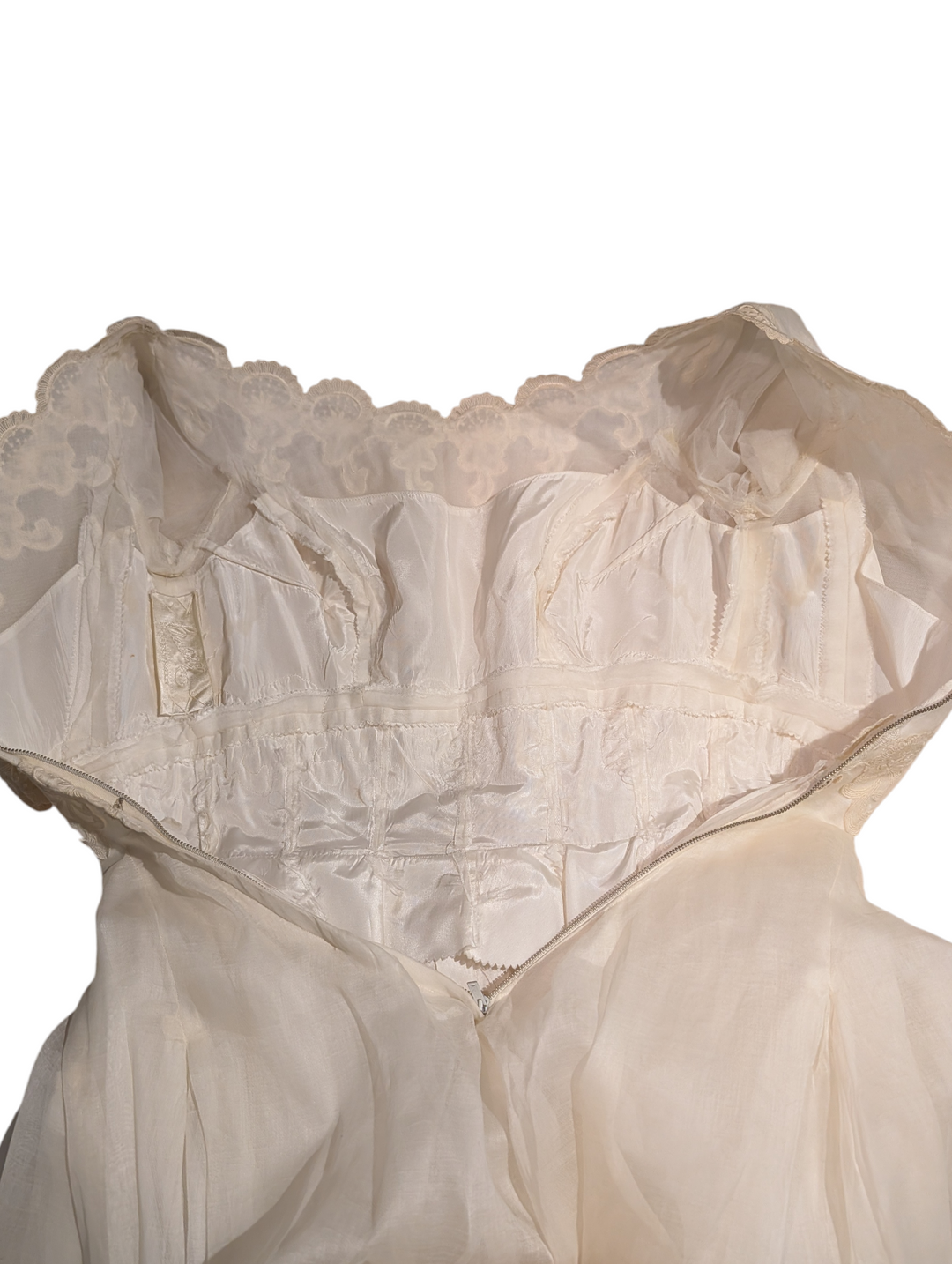 Cahill Beverly Hills Late 1950s Organdy Wedding Gown