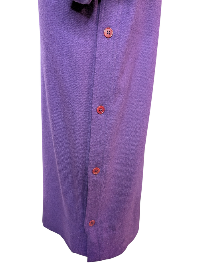 1980s Gucci Wool and Angora Colorblock Collar Dress