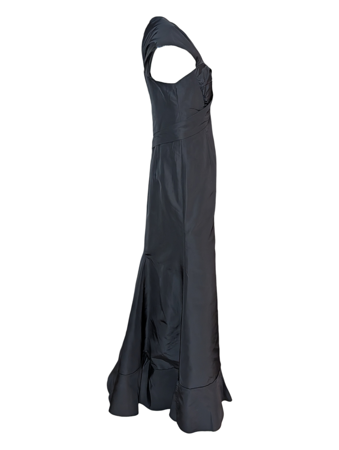 Oscar De La Renta Black Sculptural Evening Gown