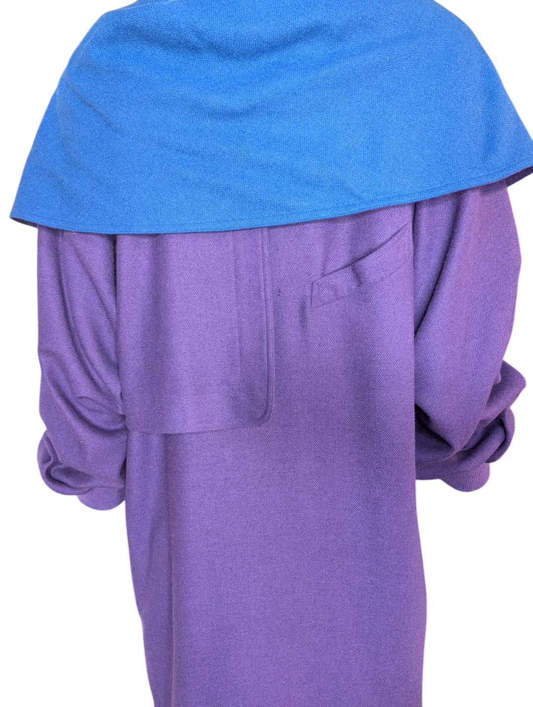 1980s Gucci Wool and Angora Colorblock Collar Dress