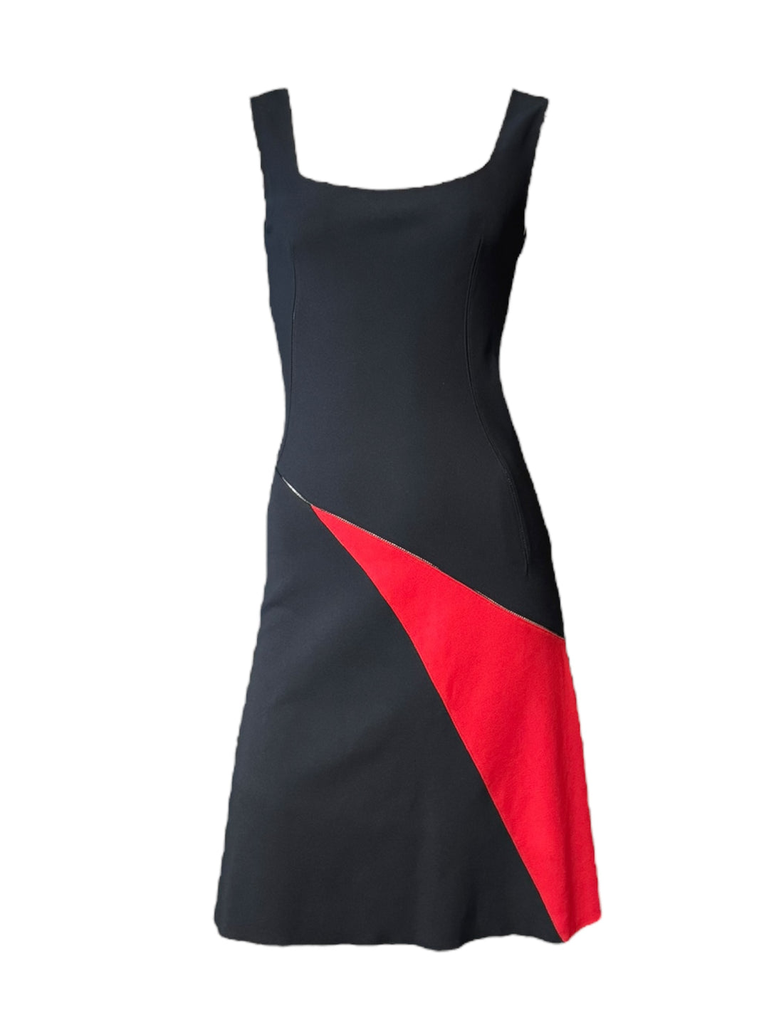 Alaïa Black and Red Loose Seam Cocktail Dress