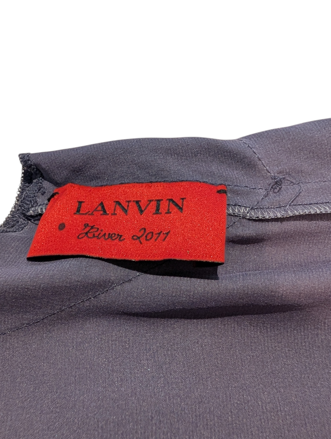Lanvin Hiver 2011 Raw Edge Silk Shift Dress