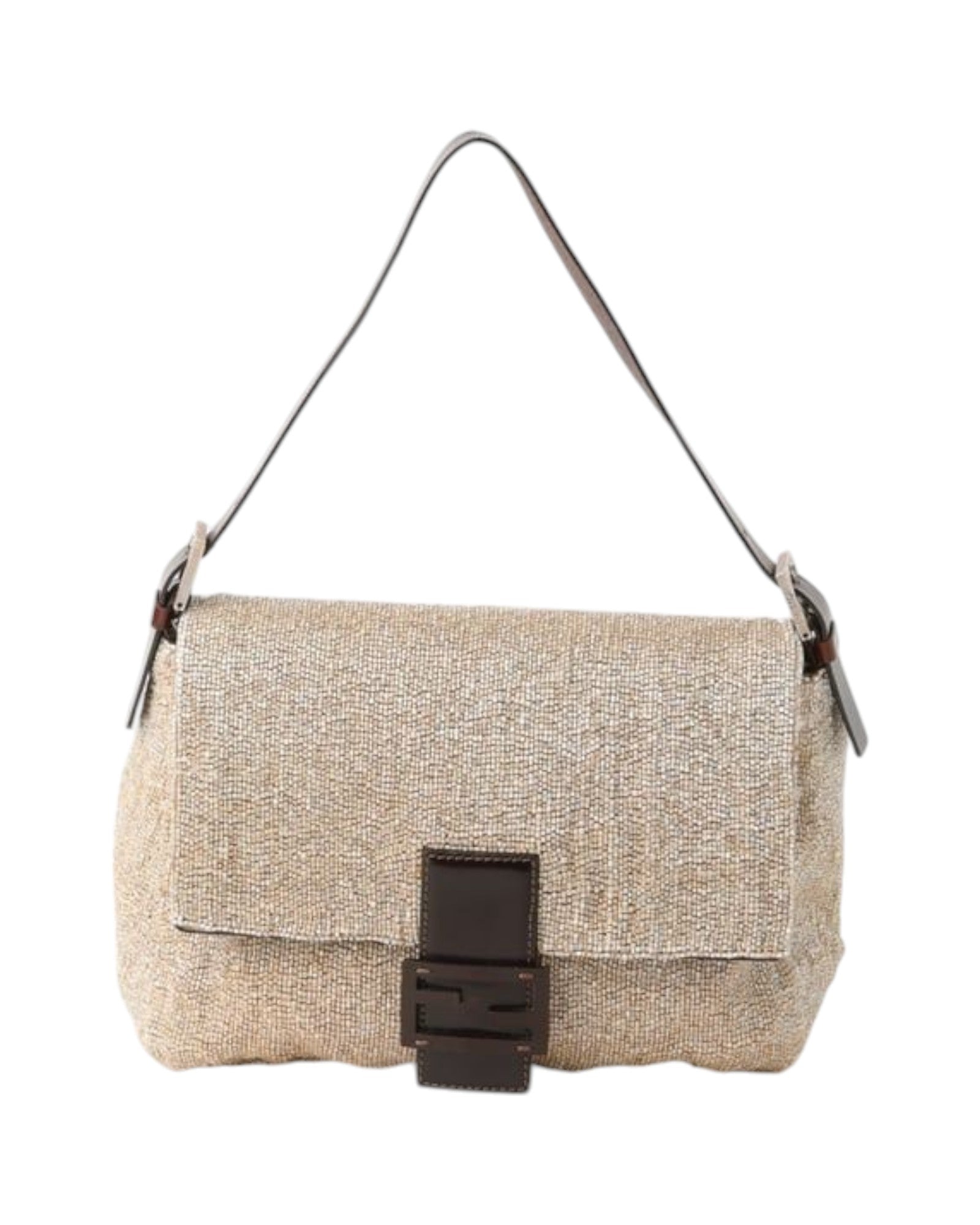 バッグ Fendi Beaded Mamma Baguette Bag Fendi Beaded Logo Mini Mama Baguette Bag – Treasures of NYC