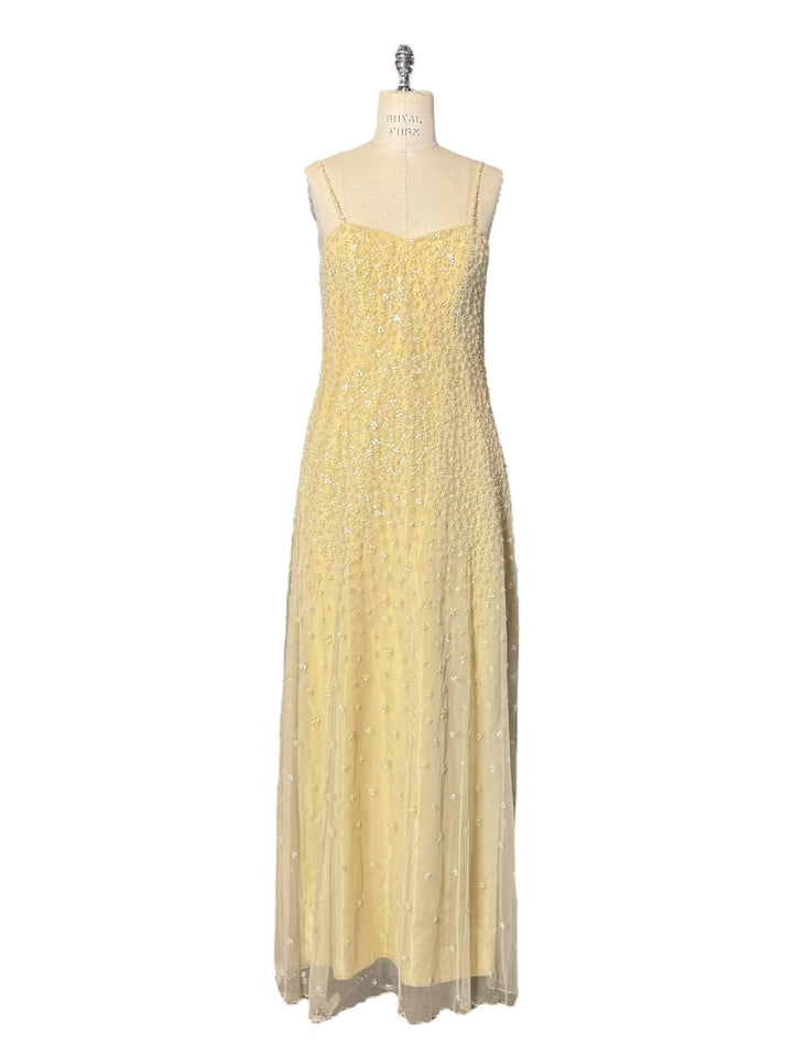 Classic Flower Sequin Vintage Gown