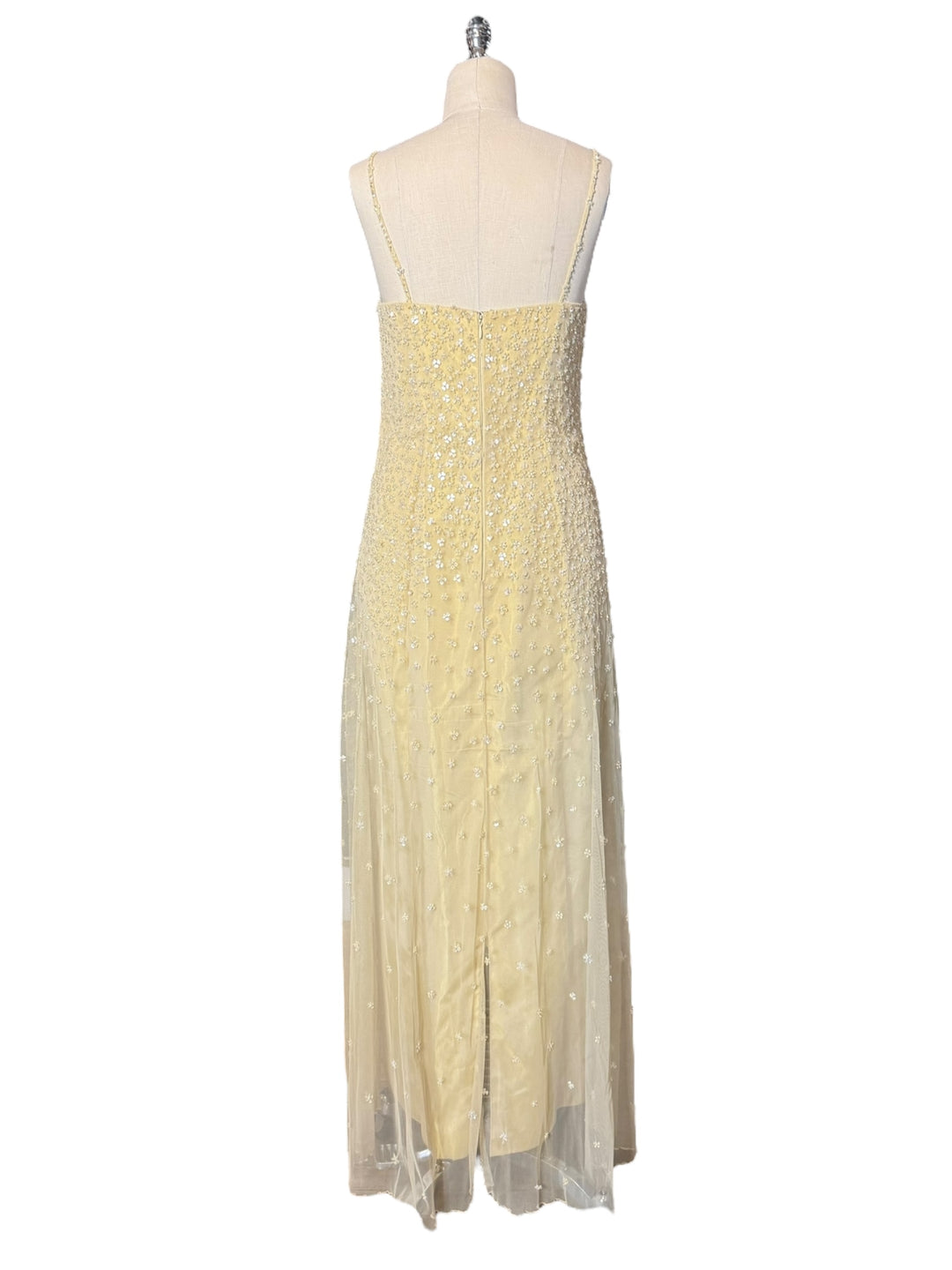 Classic Flower Sequin Vintage Gown