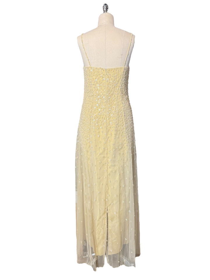 Classic Flower Sequin Vintage Gown