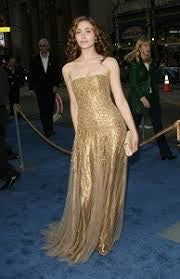 Racked Rulf Ralph Lauren Fall 2006 Gold Strapless Beaded Runway+ Campaign Gown ...