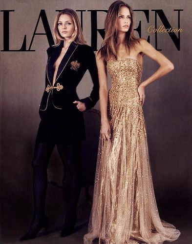 Racked Rulf Ralph Lauren Fall 2006 Gold Strapless Beaded Runway+ Campaign Gown ...