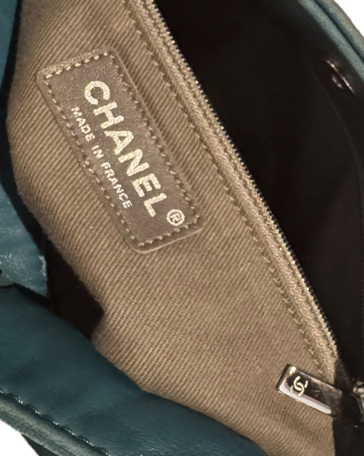 Chanel Teal Lambskin Sharpei Medium Tote