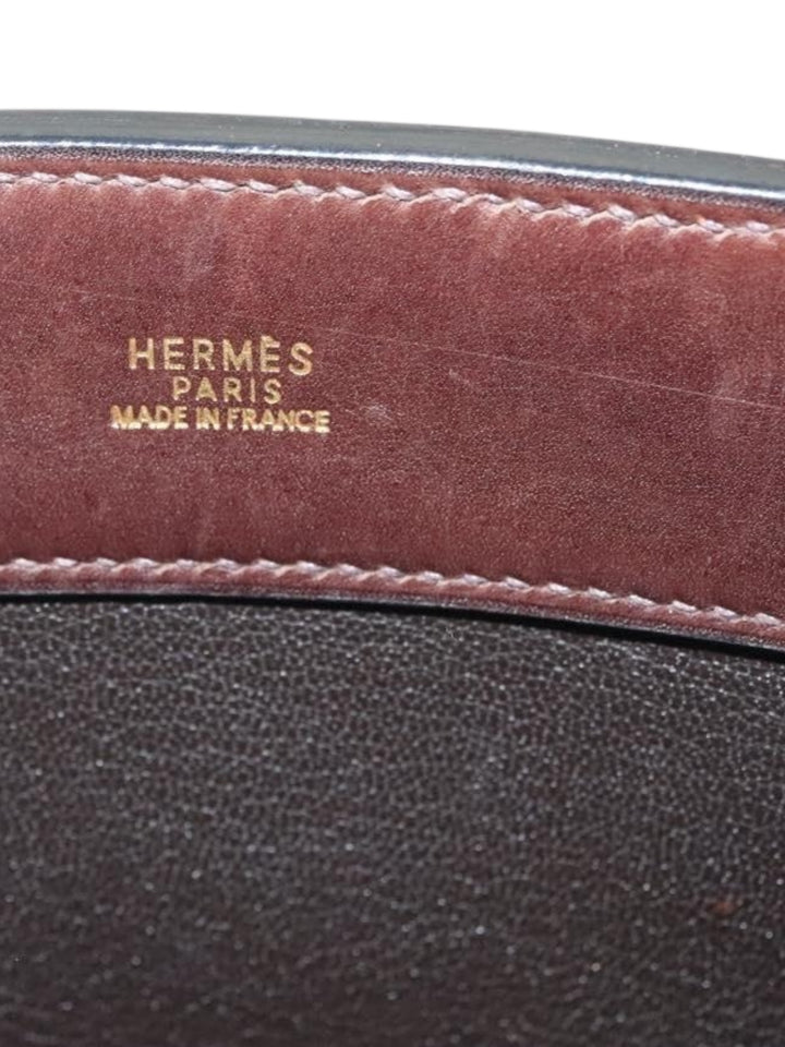 Hermès Muso Dark Chocolate Leather Shoulder Tote — Vintage ’90s Minimalist
