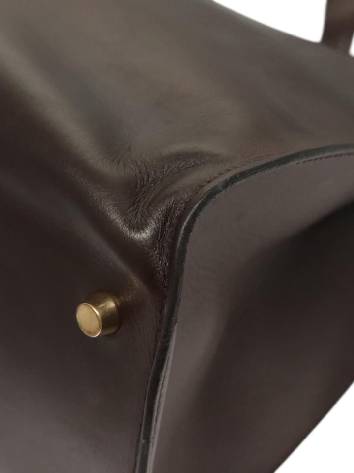 Hermès Muso Dark Chocolate Leather Shoulder Tote — Vintage ’90s Minimalist