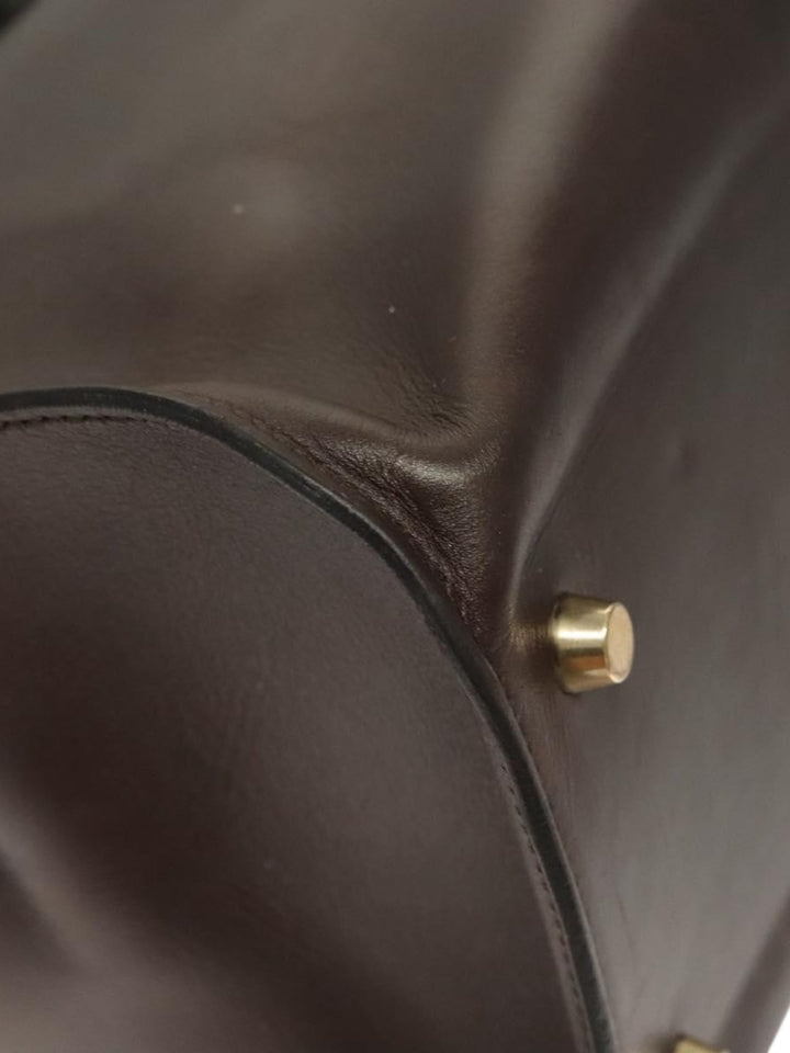 Hermès Muso Dark Chocolate Leather Shoulder Tote — Vintage ’90s Minimalist