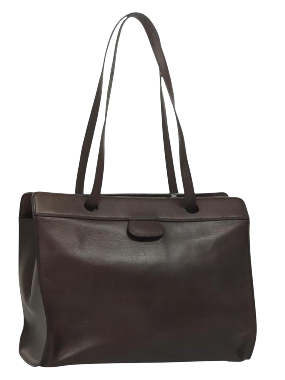 Hermès Muso Dark Chocolate Leather Shoulder Tote — Vintage ’90s Minimalist