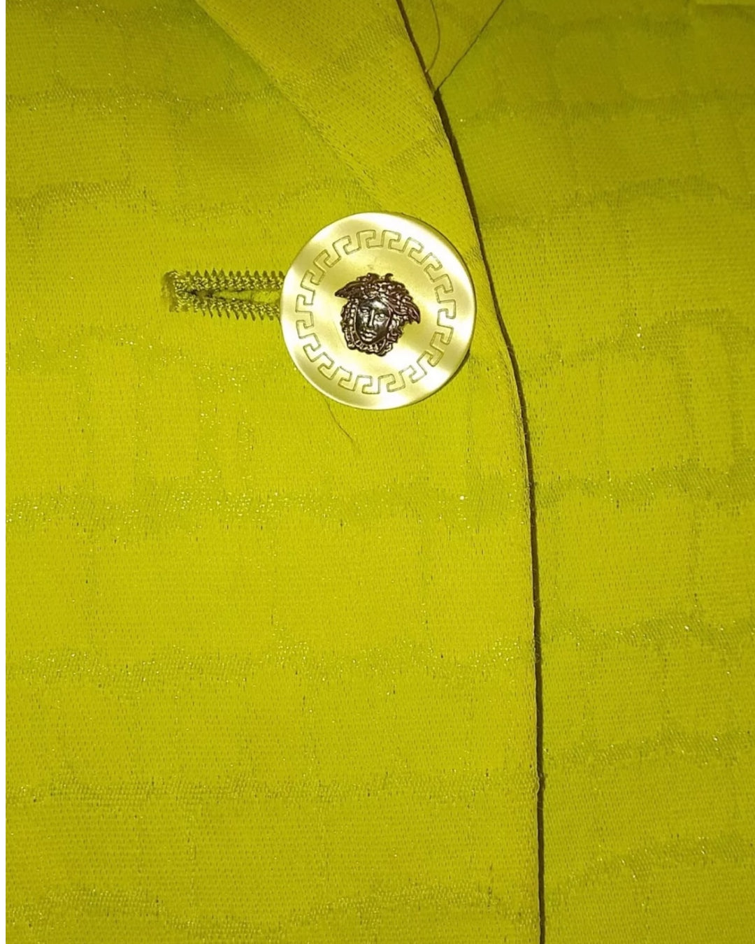 Versace Lime Dress x Blazer Suit Set