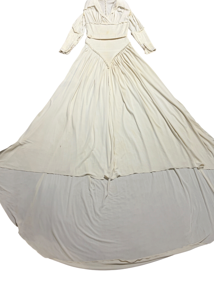 Jeanne Lanvin Haute Couture "Sodom and Gomorrah" Gown, Occupied Paris, c. 1943–44 — Documented New York Times 1944, Illustrated by Christian Bérard