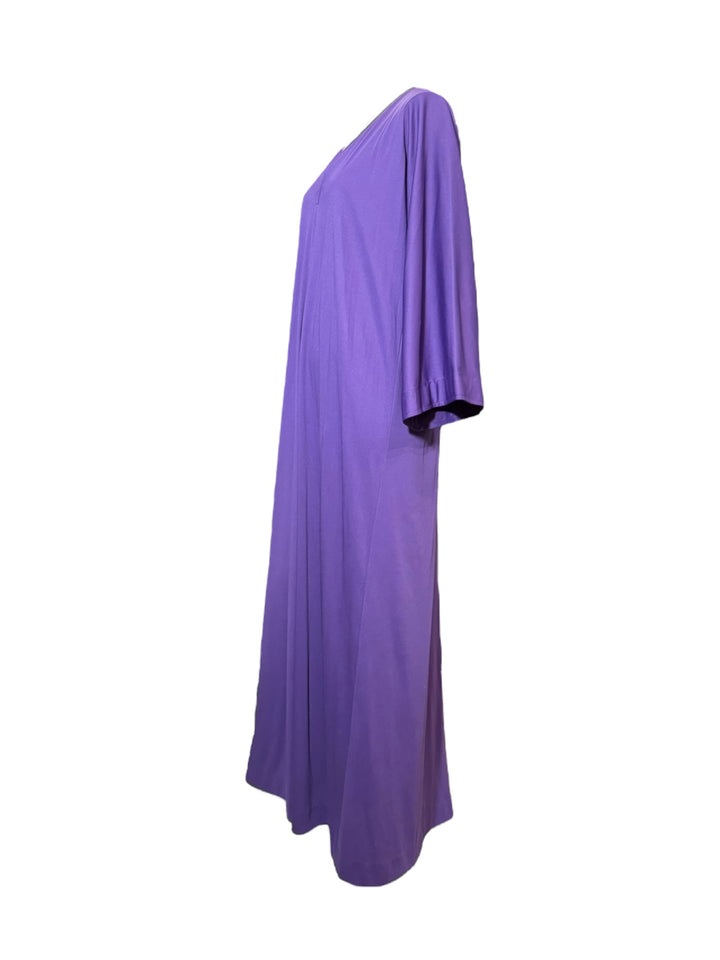 Vintage 1970s Halston Purple Jersey Kaftan Dress – Iconic Minimalist Glamour