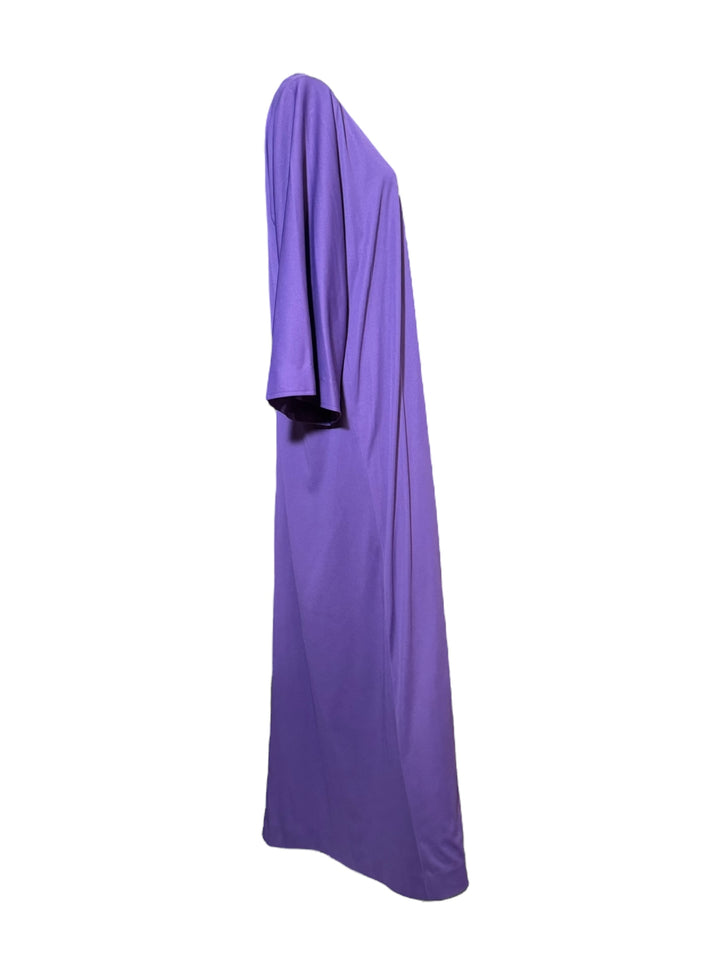 Vintage 1970s Halston Purple Jersey Kaftan Dress – Iconic Minimalist Glamour