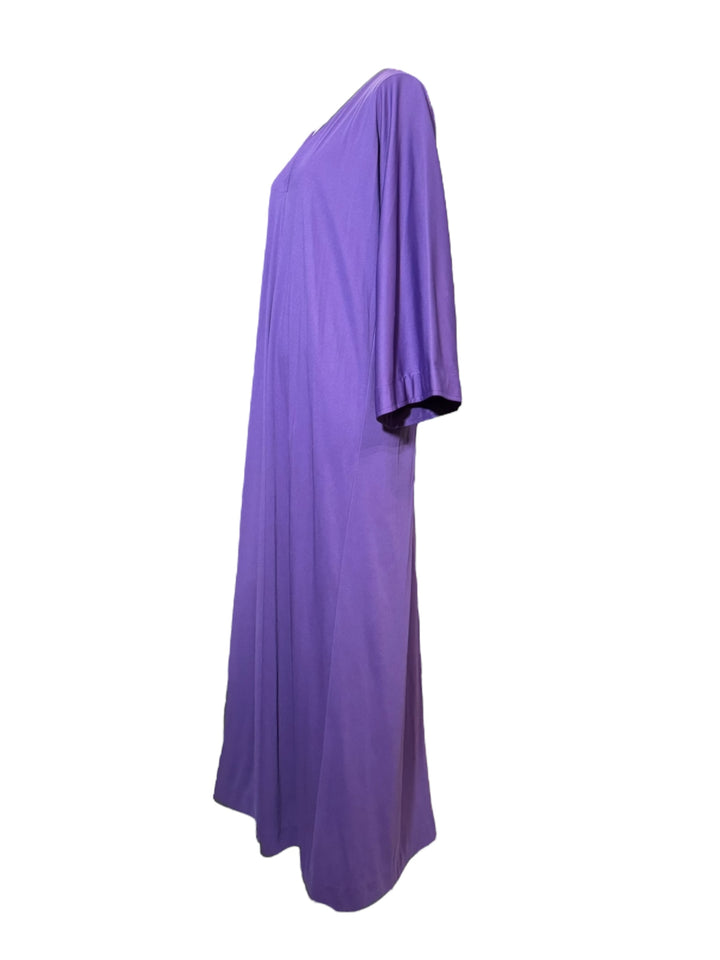 Vintage 1970s Halston Purple Jersey Kaftan Dress – Iconic Minimalist Glamour