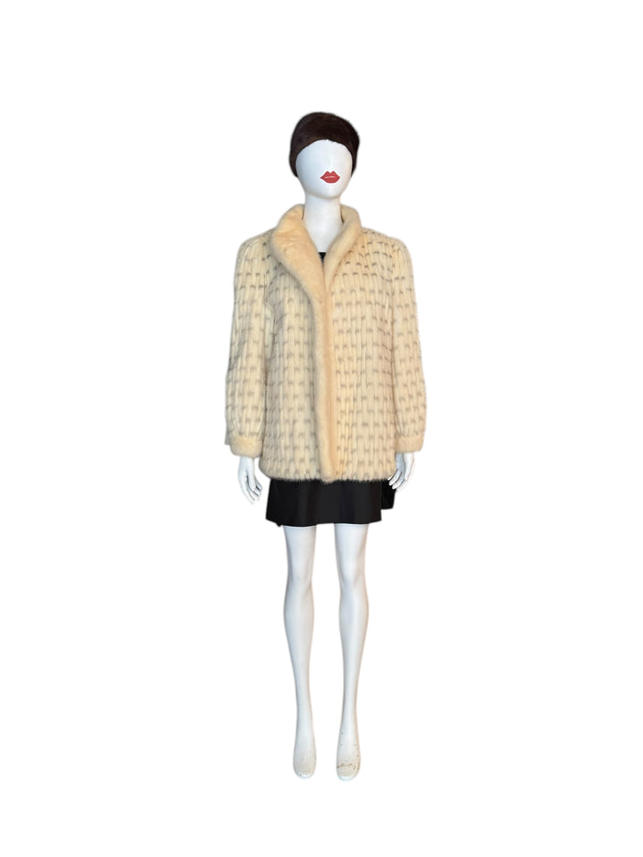 Speckled Blonde Mink Fitted Jacket