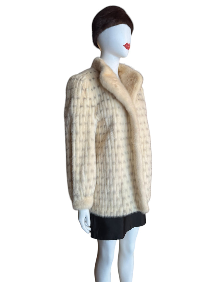 Speckled Blonde Mink Fitted Jacket