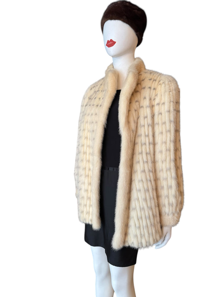 Speckled Blonde Mink Fitted Jacket