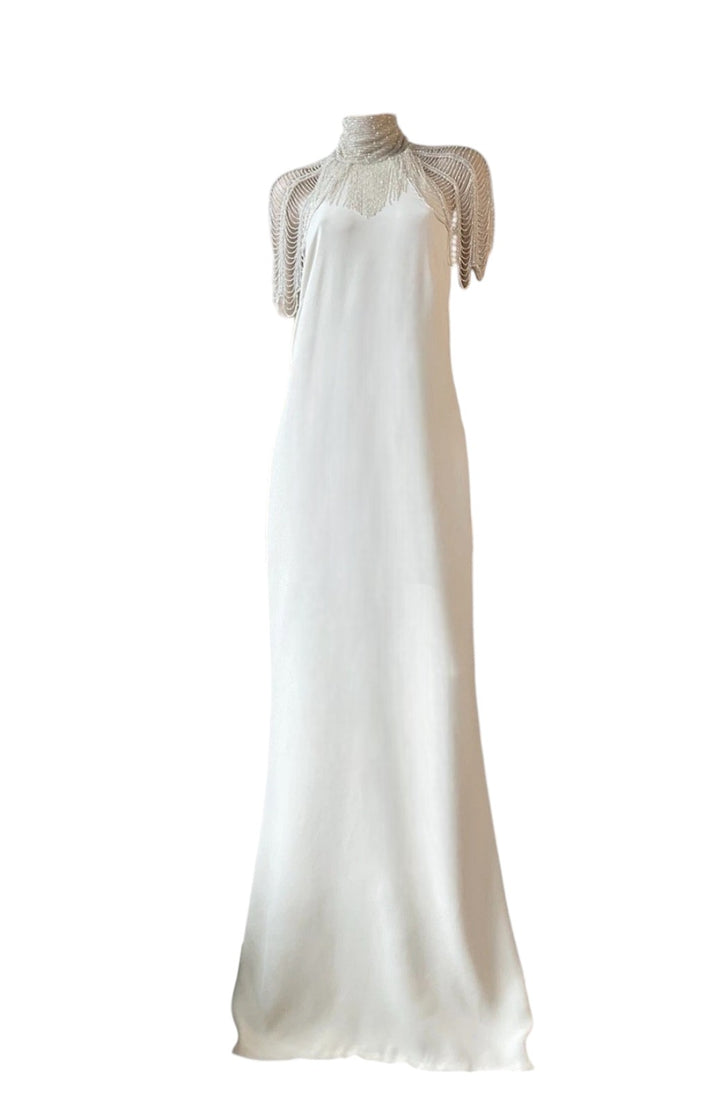 Ralph Lauren Beaded Mock Neck Wedding Gown – Spring 2012 Runway, Size 10 (Fits 6/8), Apparel & Accessories, Ralph Lauren Collection, RERACKED