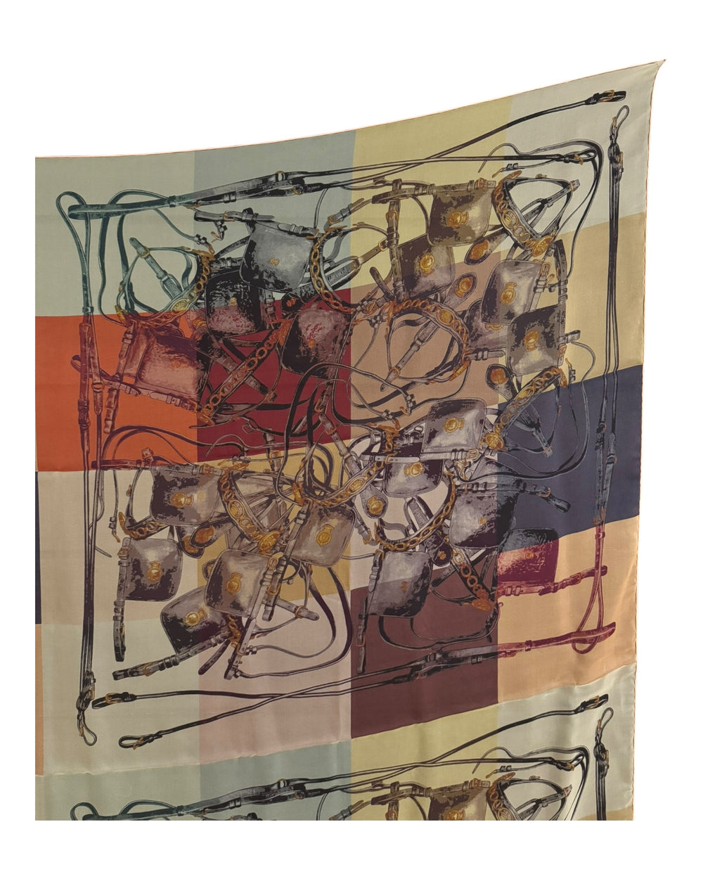 Hermes silk scarf 'Brides Rebelles' 'Made in France, Soie 100% silk,' in original box 140cm XL shawl rare Benoit Pierre Emery