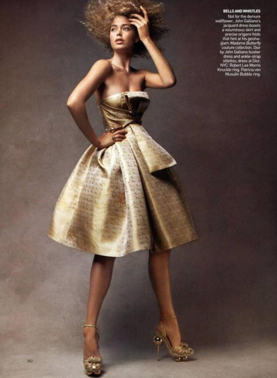 Christian Dior 1950's Strapless Gold Dress Christian Dior 1950's Strapless Gold Dress