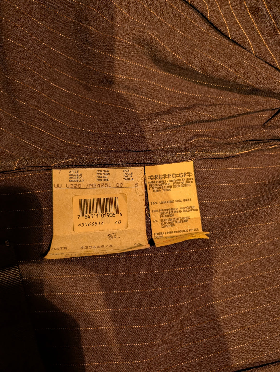 Emanuel Ungaro Parallèle Pinstripe Wool Wrap Dress