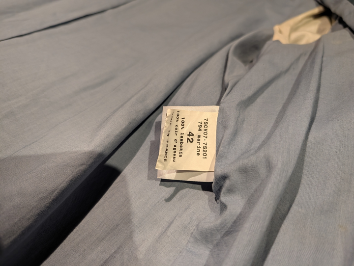 Chloé Vintage Blue Lambskin Leather Jacket