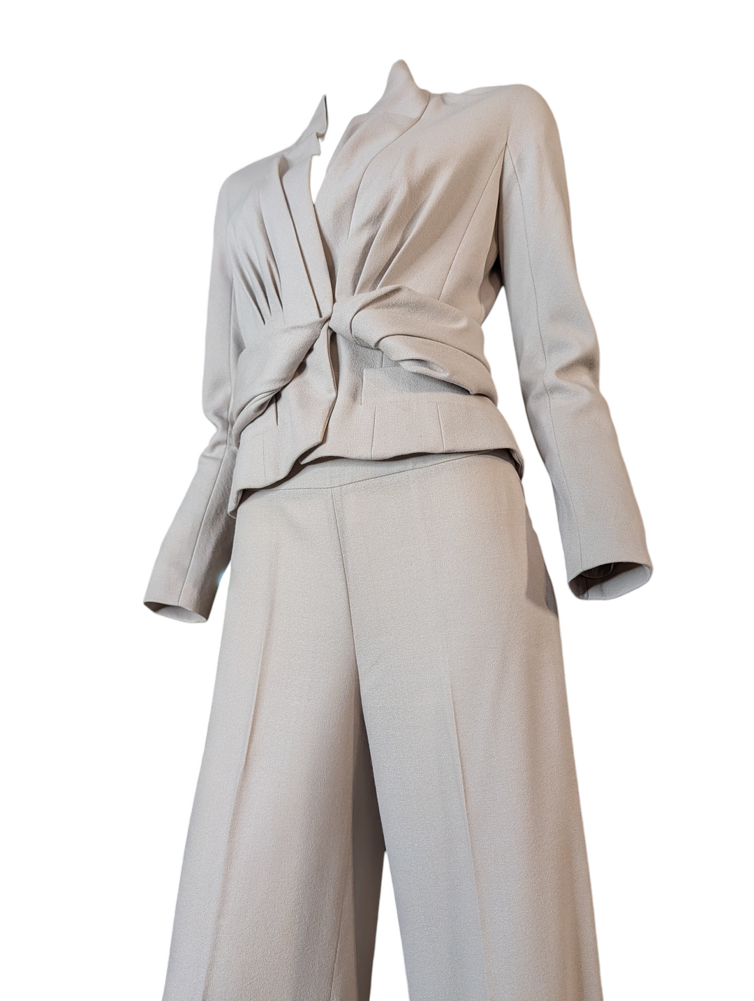Christian Dior by John Galliano Sculptural Wrap-Waist Tailored Suit, Late 1990s