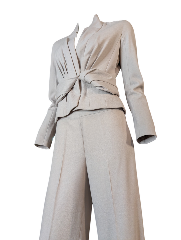 Christian Dior by John Galliano Sculptural Wrap-Waist Tailored Suit, Late 1990s