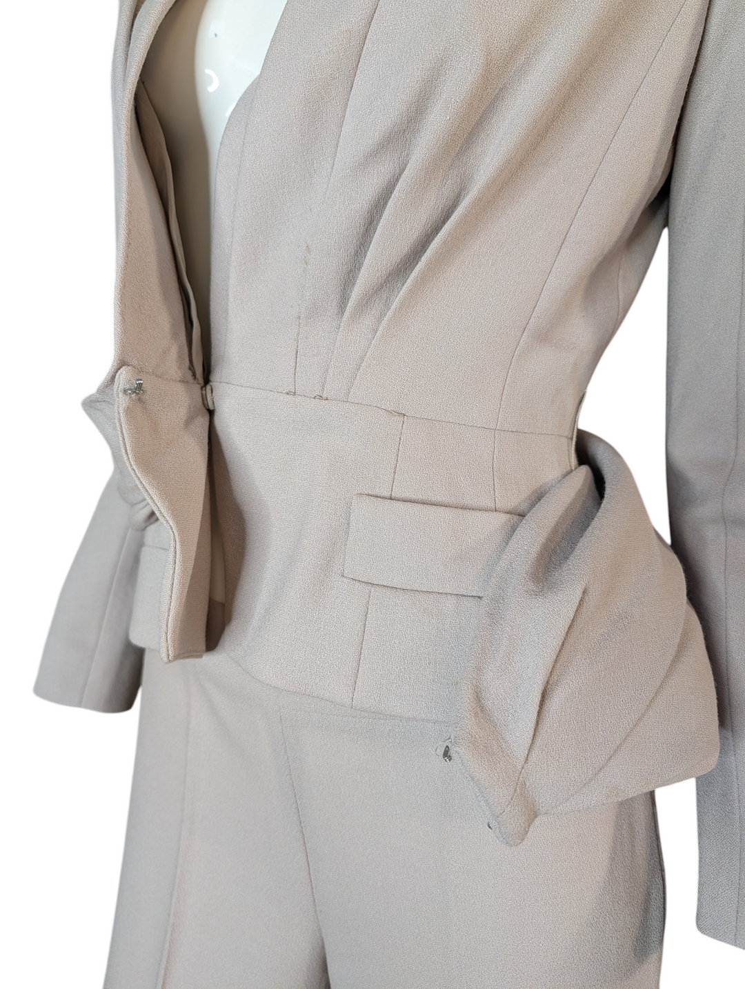 Christian Dior by John Galliano Sculptural Wrap-Waist Tailored Suit, Late 1990s
