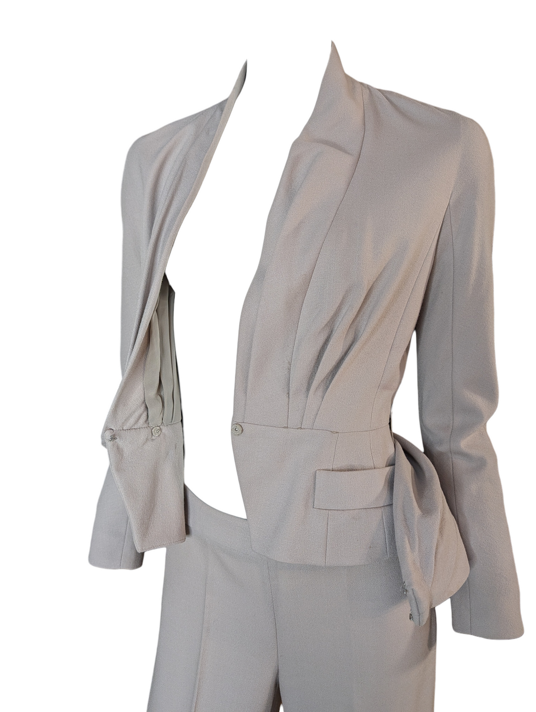 Christian Dior by John Galliano Sculptural Wrap-Waist Tailored Suit, Late 1990s