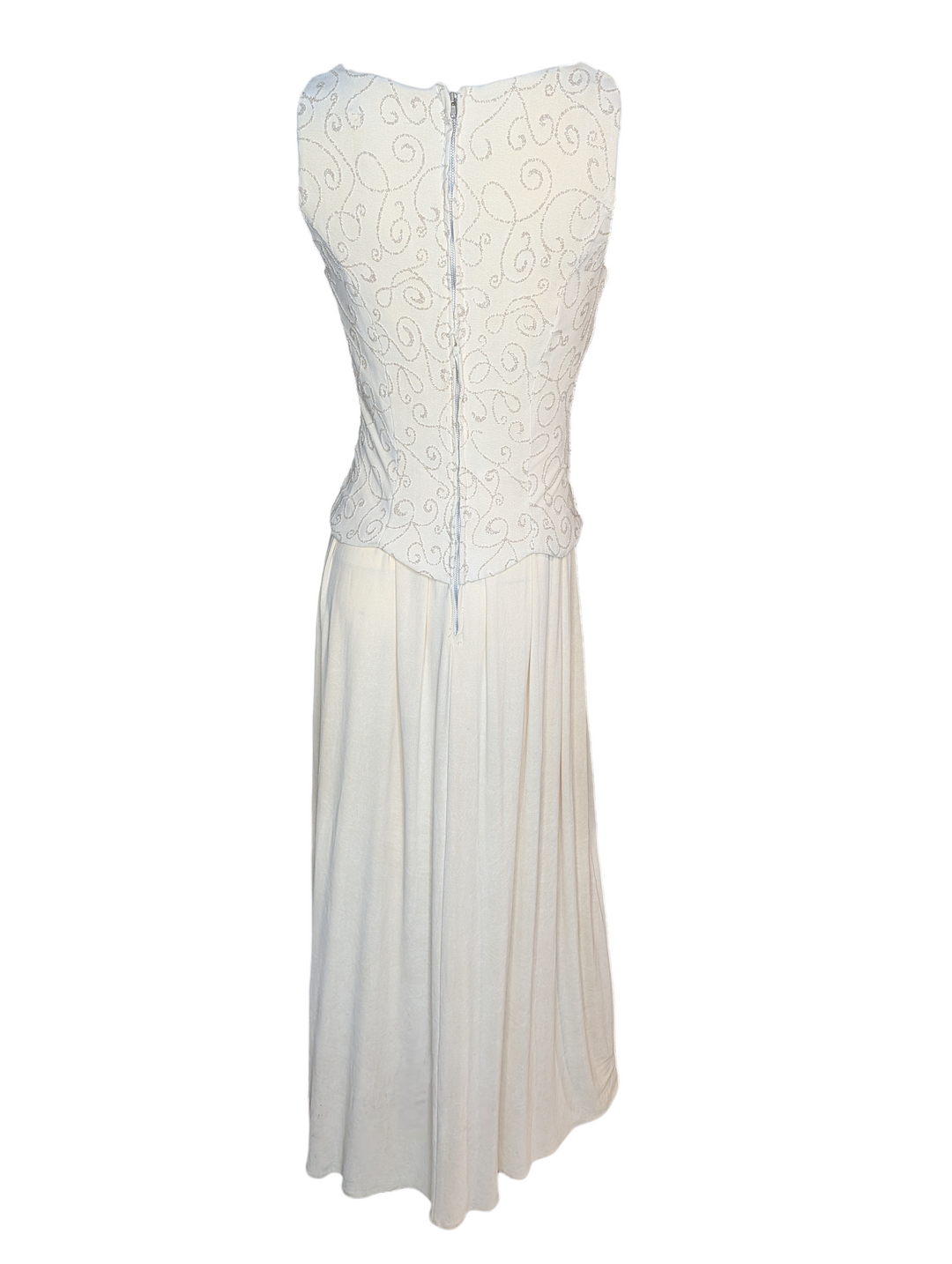 1970s Rhinestone Sheath Wedding Gown