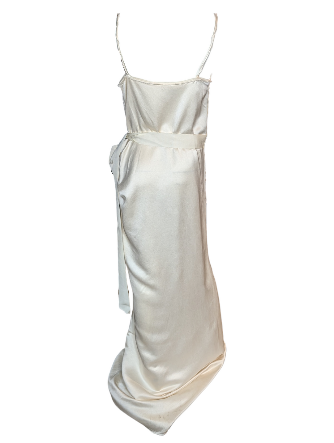 Early 2000s Lanvin Paris Ivory Silk Satin Bridal Gown by Alber Elbaz