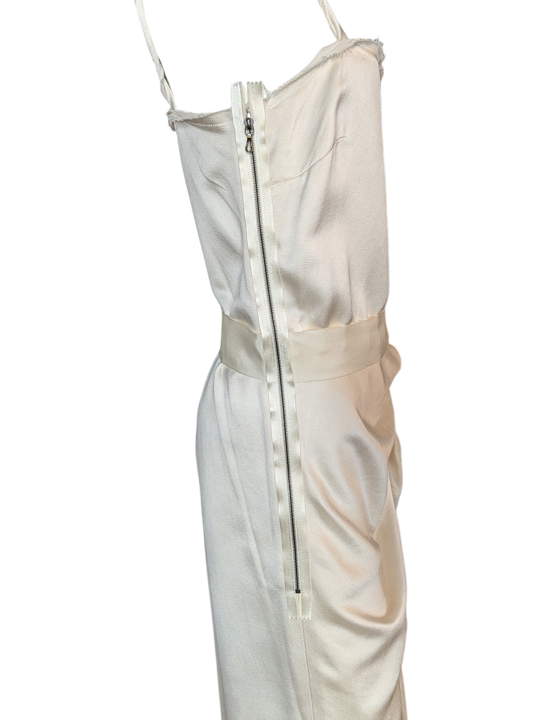 Early 2000s Lanvin Paris Ivory Silk Satin Bridal Gown by Alber Elbaz