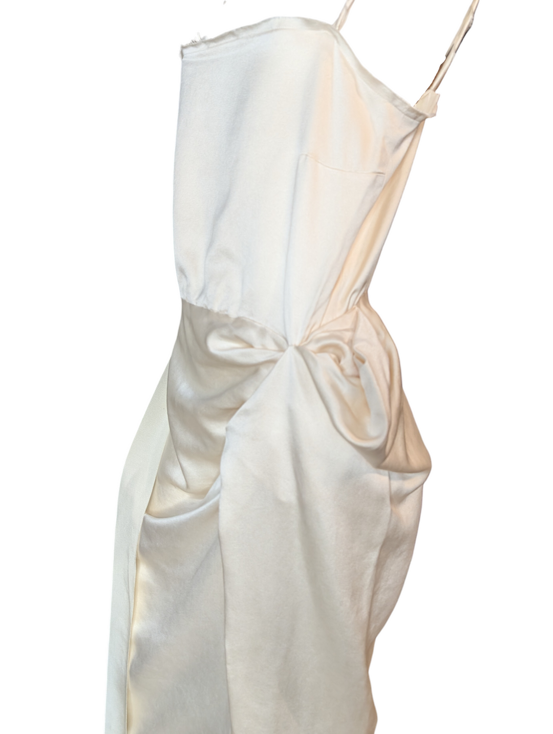 Early 2000s Lanvin Paris Ivory Silk Satin Bridal Gown by Alber Elbaz