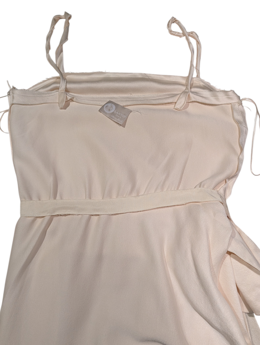 Early 2000s Lanvin Paris Ivory Silk Satin Bridal Gown by Alber Elbaz