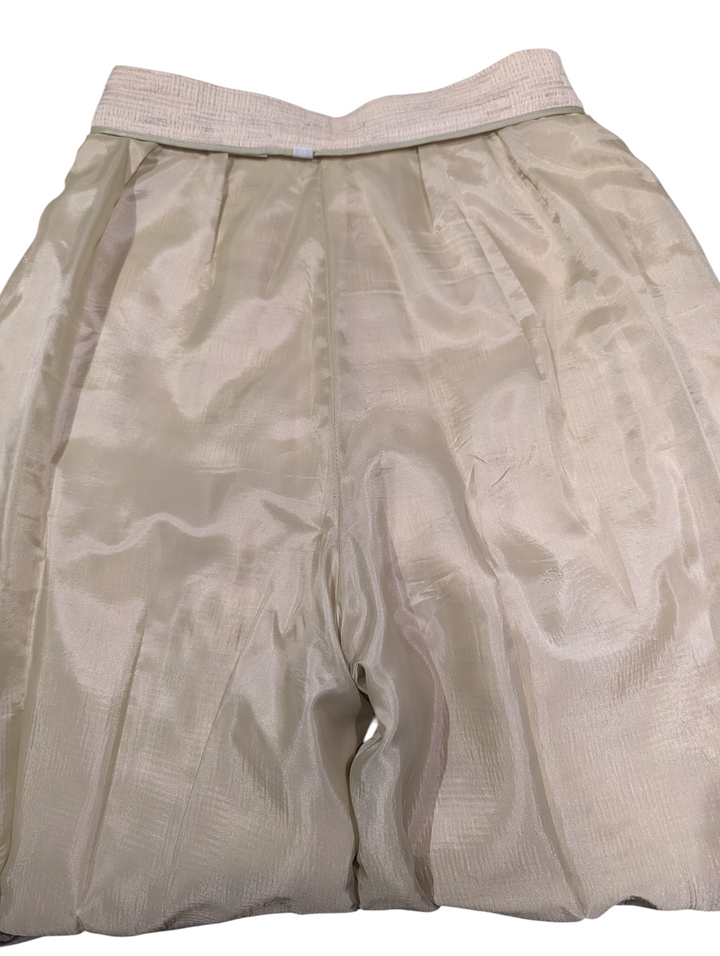 Christian Dior Marc Bohan Ivory Boucle Jacquard Suit, Late 1980s