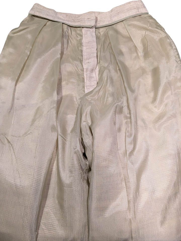 Christian Dior Marc Bohan Ivory Boucle Jacquard Suit, Late 1980s