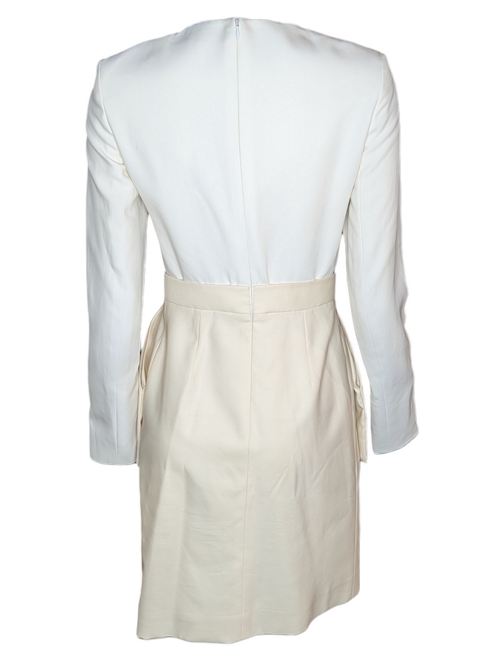 Phoebe Philo Céline Ivory Cream Minimalist Shift Dress, c. 2010s