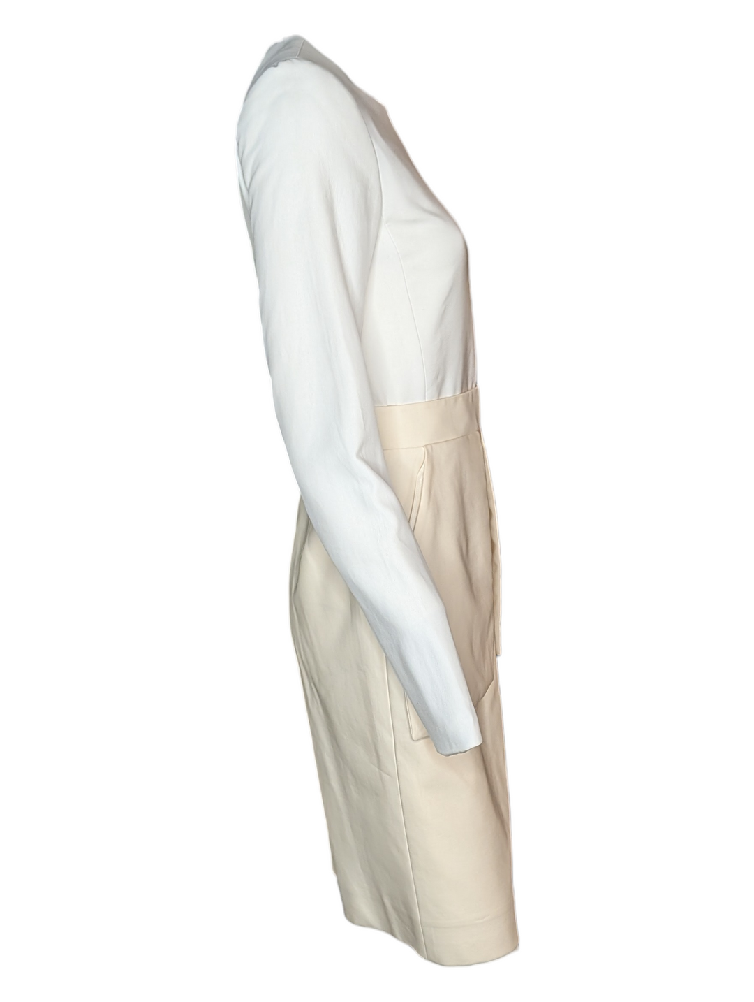 Phoebe Philo Céline Ivory Cream Minimalist Shift Dress, c. 2010s