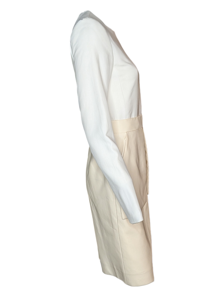 Phoebe Philo Céline Ivory Cream Minimalist Shift Dress, c. 2010s