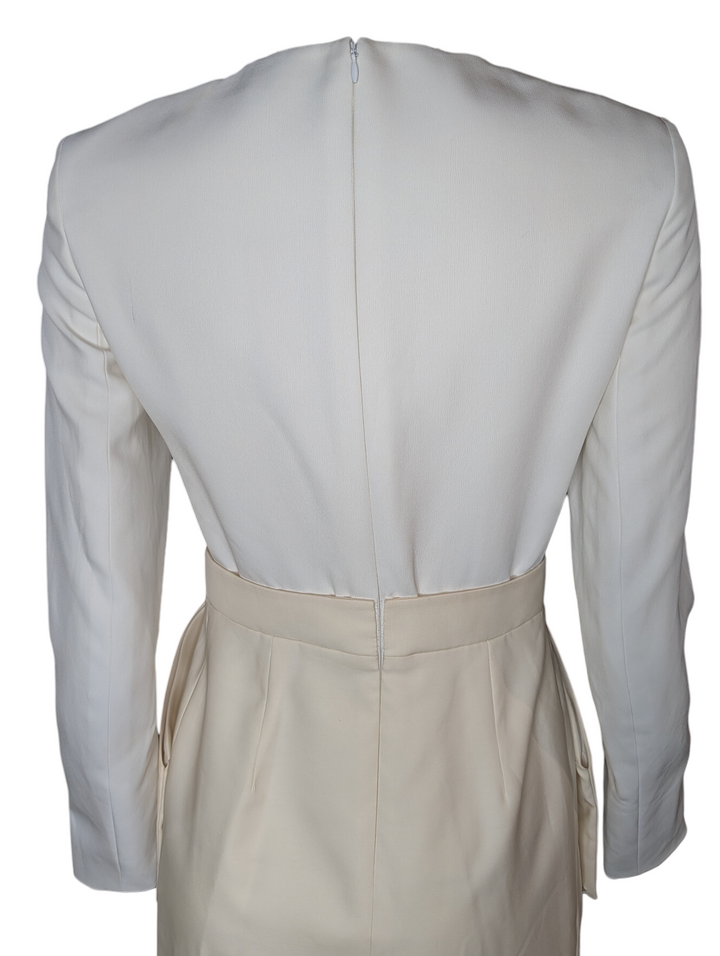 Phoebe Philo Céline Ivory Cream Minimalist Shift Dress, c. 2010s