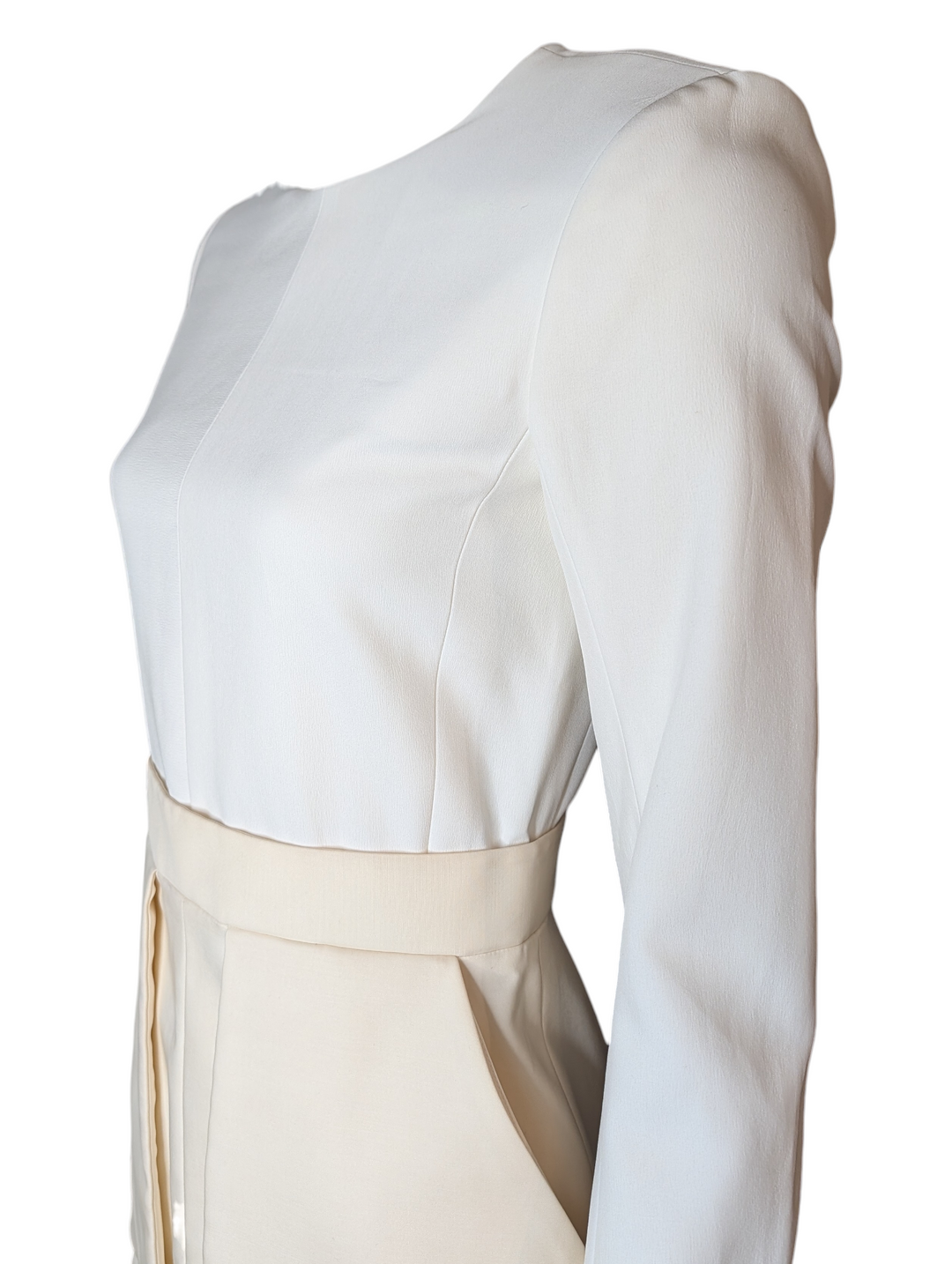 Phoebe Philo Céline Ivory Cream Minimalist Shift Dress, c. 2010s